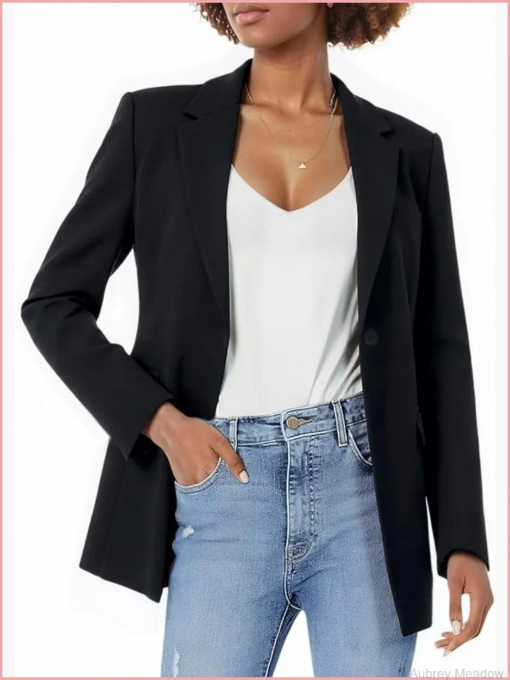 Womens Long Sleeve Blazer Notch Collar Business Casual Suit Jacket Lightweight